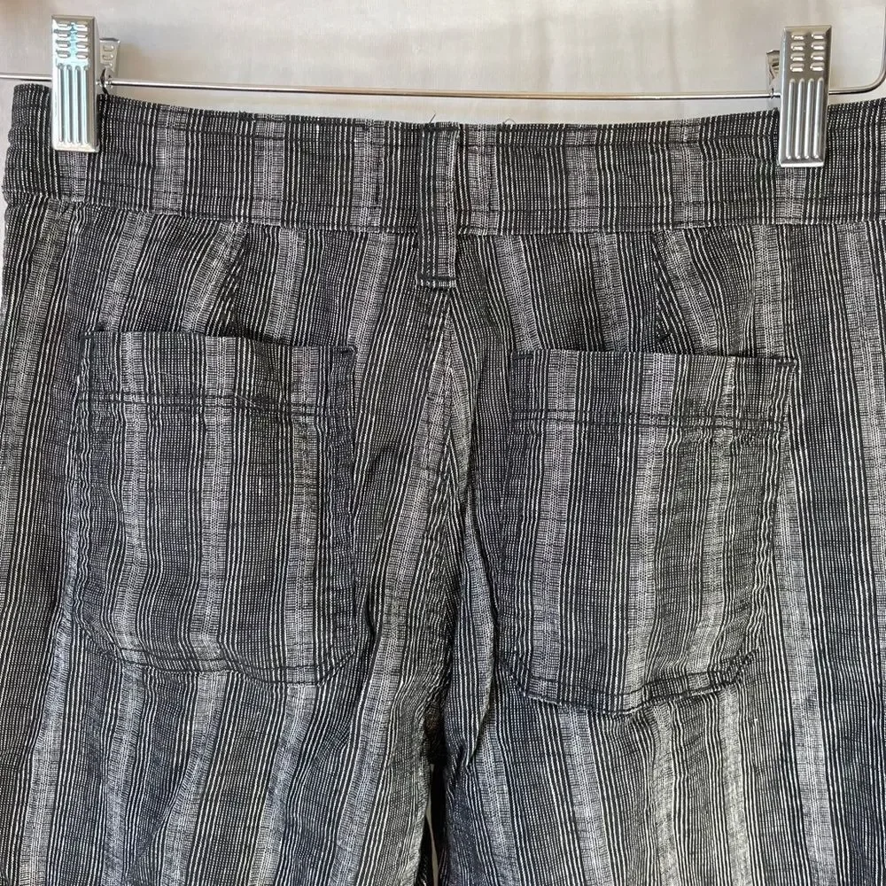 NYDJ Black Striped Linen Blend Trouser Pants‎ Sz 0 - Picture 13 of 13